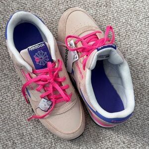 Reebok Beige and Pink Athletic Shoes